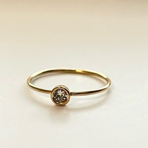 Elegant 14K Gold Filled Ring with Clear CZ Stone